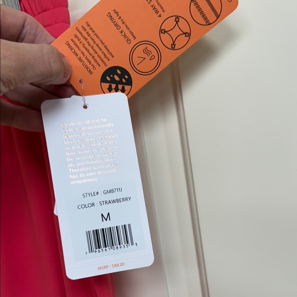 Gottex comfortable Strawberry Pink Sweatpants by Peach Collection - Picture 5 of 12